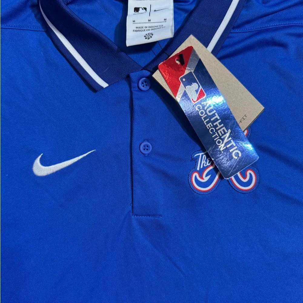 Nike Men's Atlanta Braves Nike Royal City Connect Performance Knit Polo - Picture 5 of 6